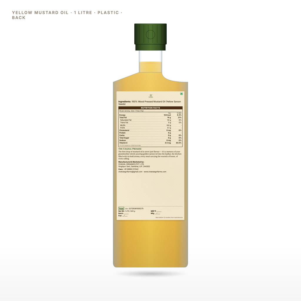 Yellow Mustard Oil — Wood Pressed, Kachi Ghani