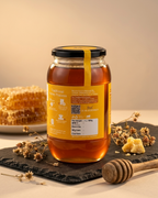 Wild forest honey 1 kg back label — raw, never heated, NABL lab tested