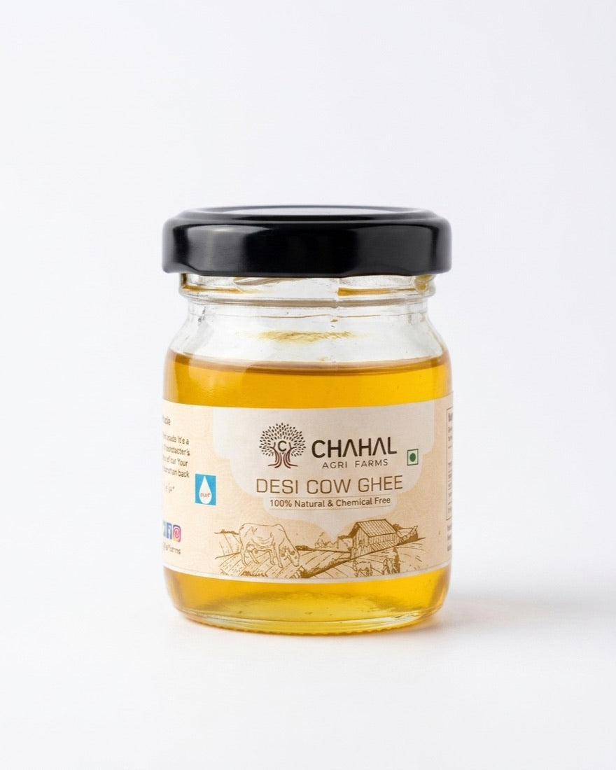 50 ml trial jar of Chahal Agri Farms bilona desi cow ghee