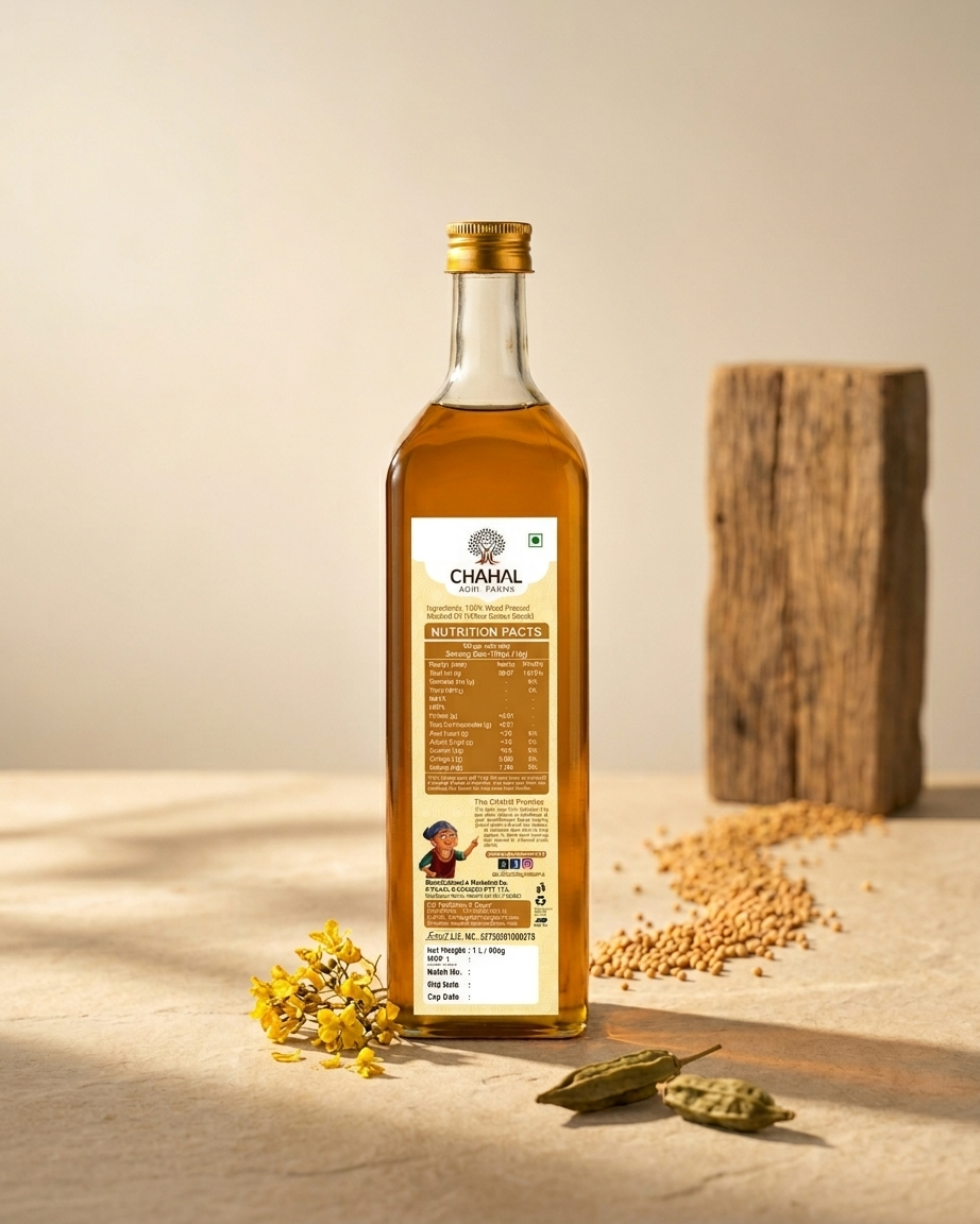 Yellow Mustard Oil — Wood Pressed, Kachi Ghani